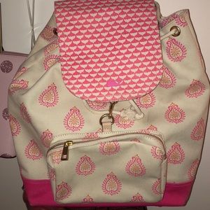 Vineyard vines pink patterned backpack